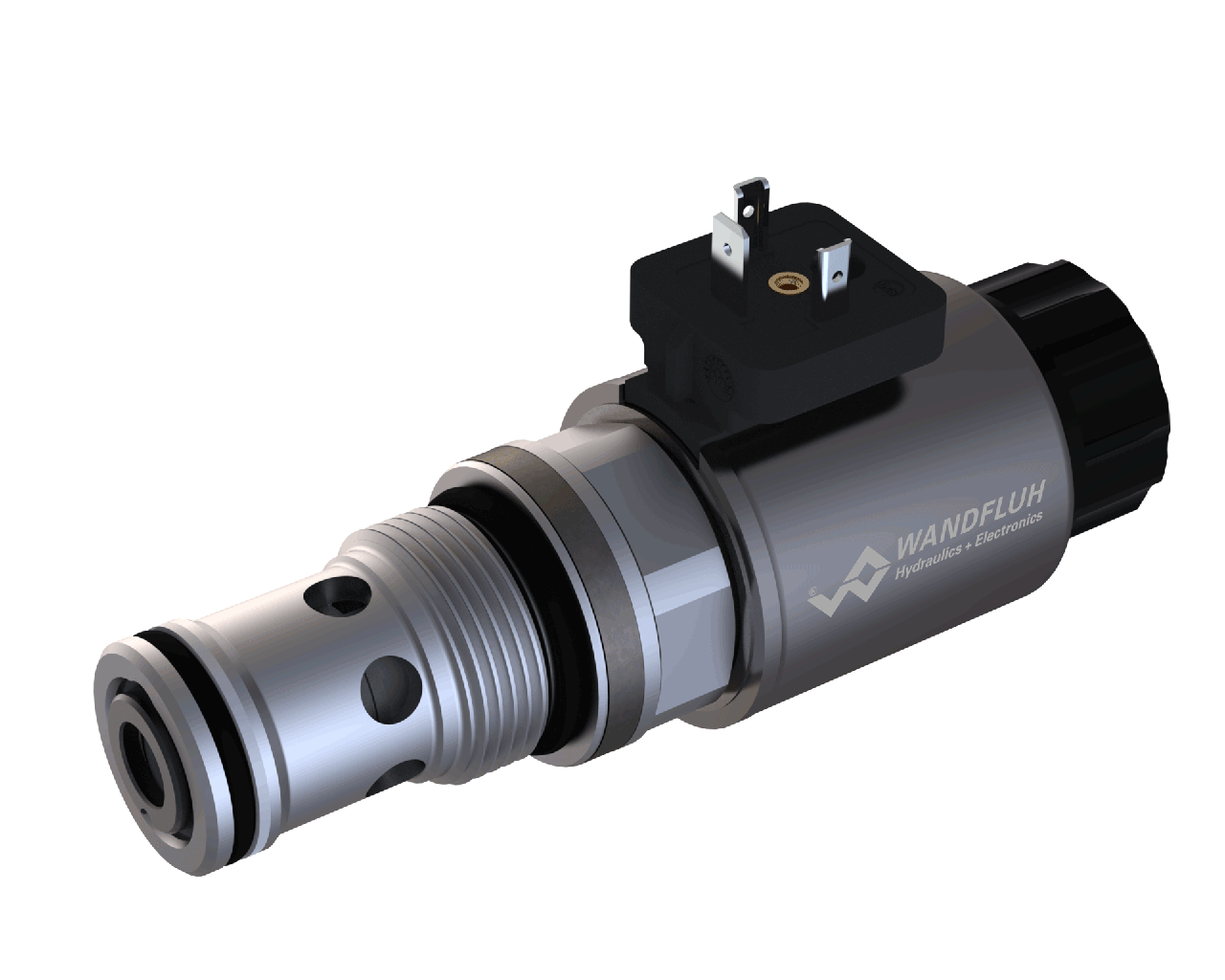 Proportional flow control valve normally open Wandfluh