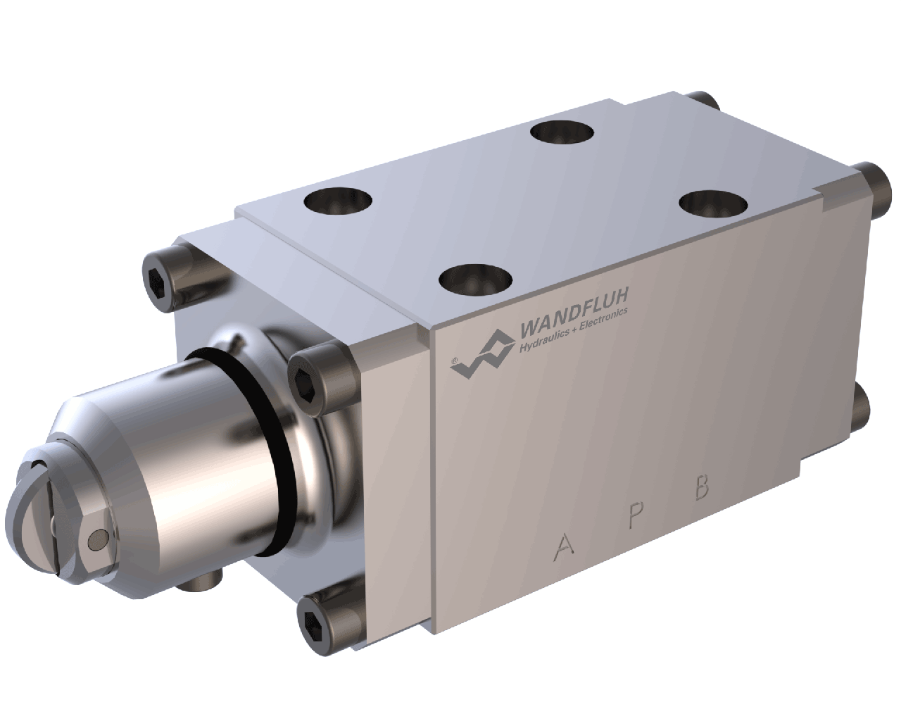 Stainless spool valve NG6 with roller actuation Wandfluh